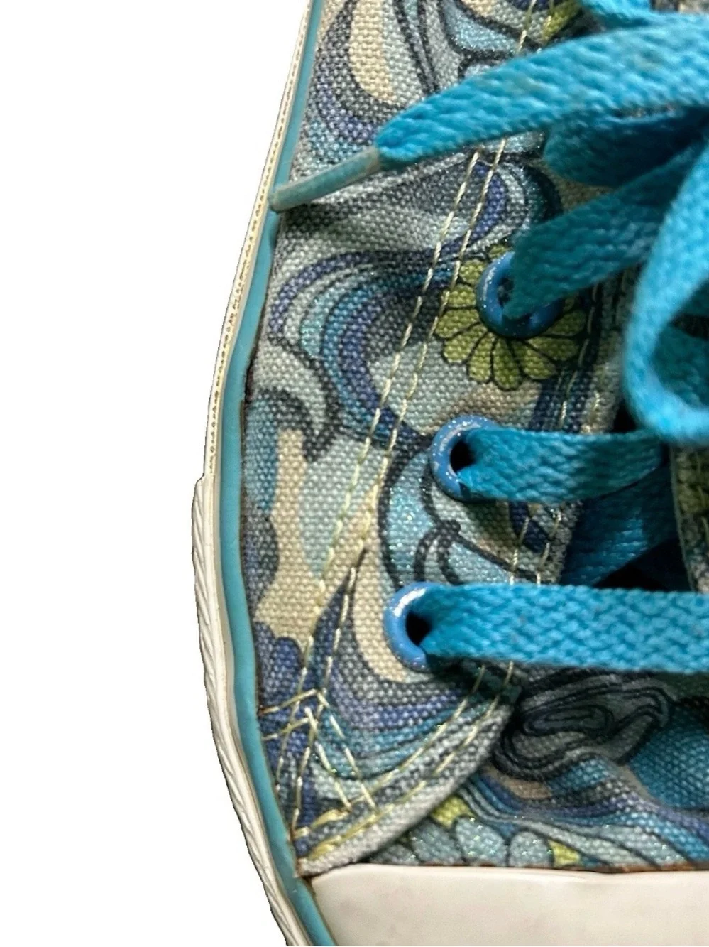 Girl’s Converse Blue Green Sneakers Size 1